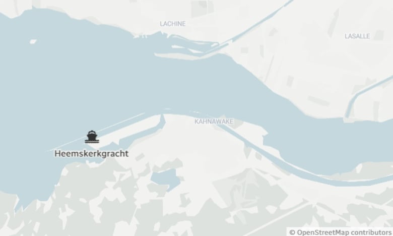 Map showing where ship crashed