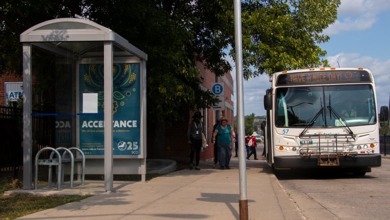 A bus terminal.