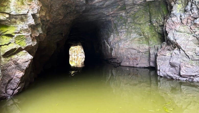 A tunnel opening.