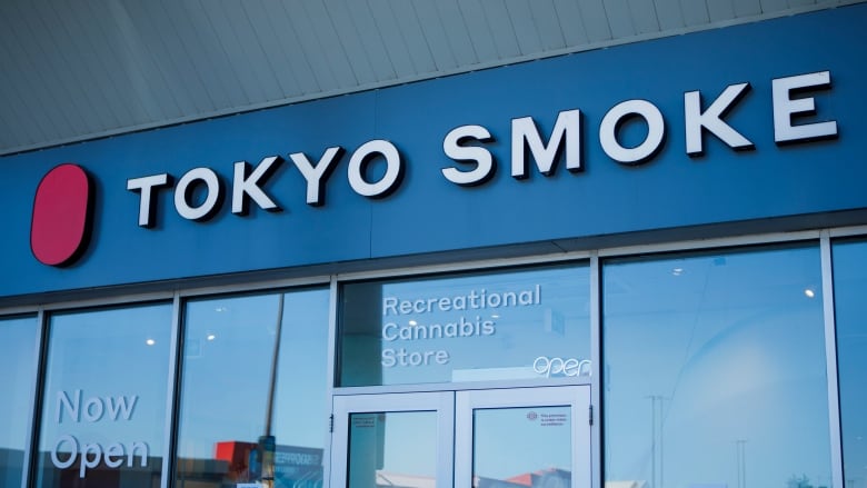 A storefront for recreational cannabis retailer Tokyo Smoke is shown.