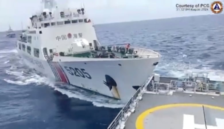 Two coast guard ships collide.