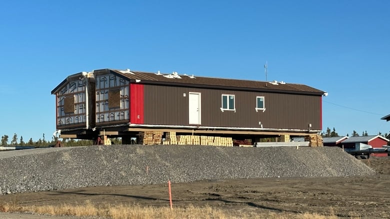 A home under construction.