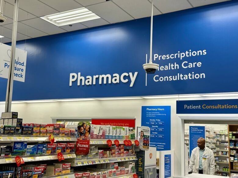 A pharmacy sign. 