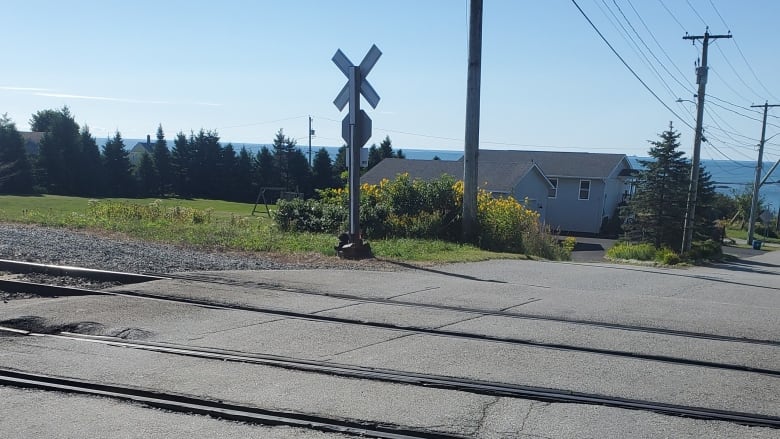 A railway crossing 