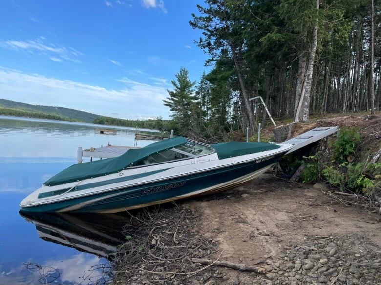 Boat beached