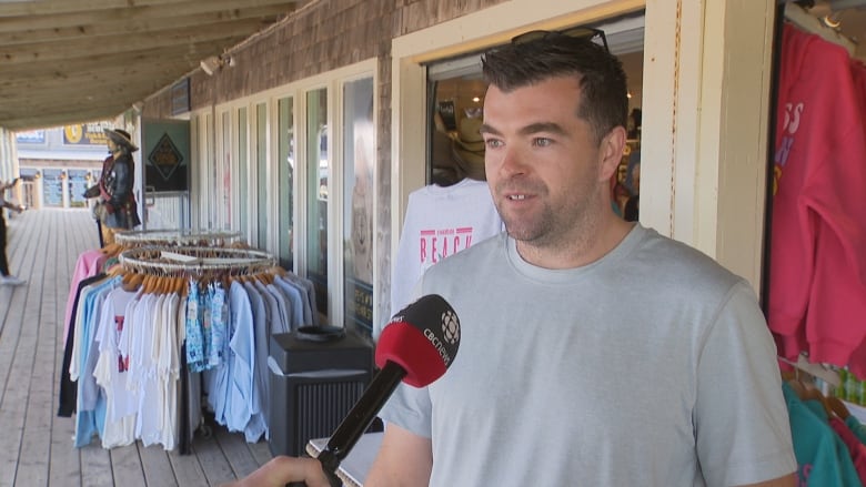 Devon Cudmore, owner of Coastal Culture Inc. on the Cavendish Boardwalk, expects to be selling a lot of fleece sweaters to Sommo concertgoers this weekend.