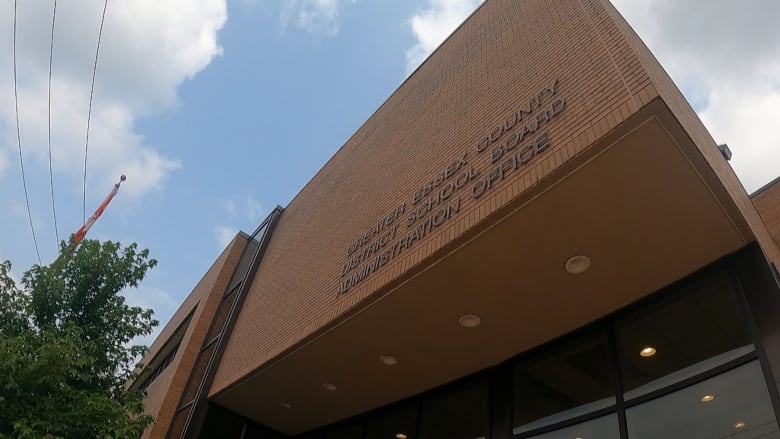 Exterior of a school board building.