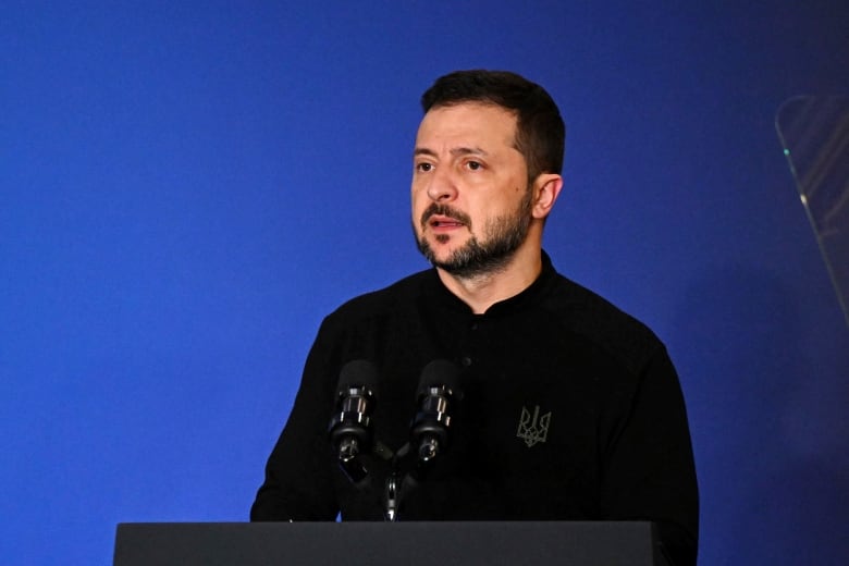 Ukraine's President Volodymyr Zelenskyy speaks during the launching of a Joint Declaration of Support for Ukrainian Recovery and Reconstruction, hosted by U.S. President Joe Biden and attended by world leaders, on Wednesday, Sept. 25, 2024, in New York.