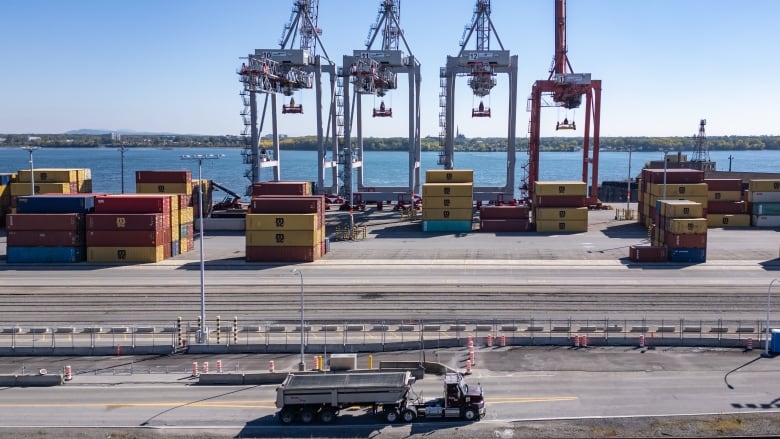 Overhead view of Port of Montreal