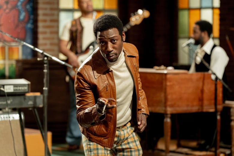 This image released by Sony Pictures shows Lamorne Morris as Garrett Morris in a scene from 