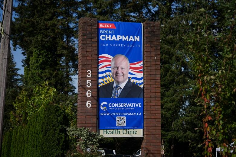 A poster reading 'Elect Brent Chapman for Surrey South'.