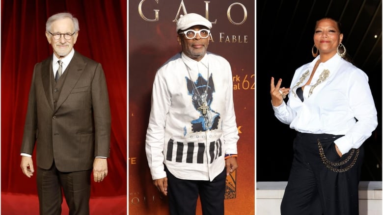 Filmmakers Steven Spielberg, Spike Lee and singer Queen Latifah are featured. 