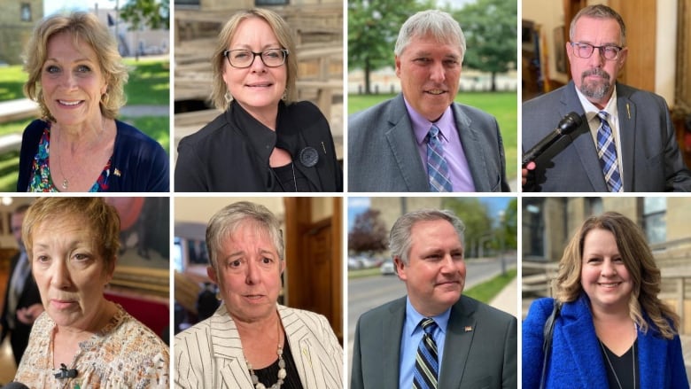 A eight-pane photo with eight different headshots