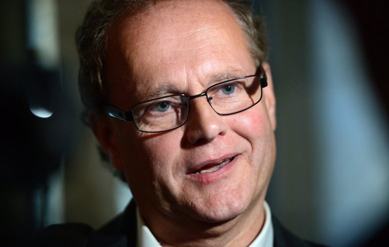 New Brunswick MP Wayne Long speaks to reporters as he leaves a Liberal caucus meeting on Parliament Hill, in Ottawa on Monday, October 16, 2017.