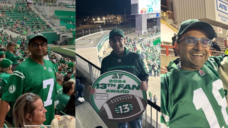 Govind Achyuthan attended his first Roughriders game in 1978. He's been to hundreds of games ever since, despite living in Calgary.