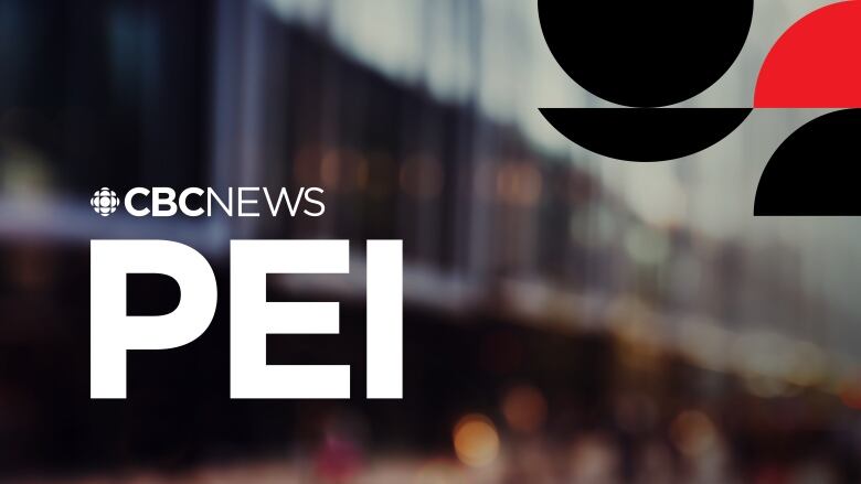 A program logo with the words CBC News PEI over a dark background