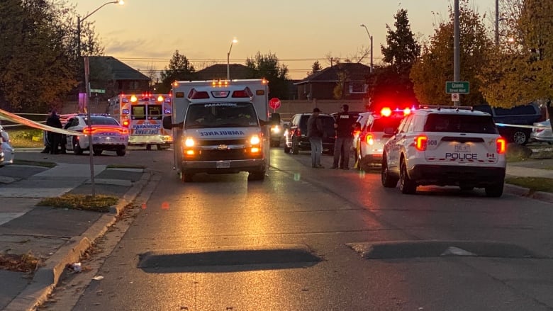 Scene of Brampton shooting.