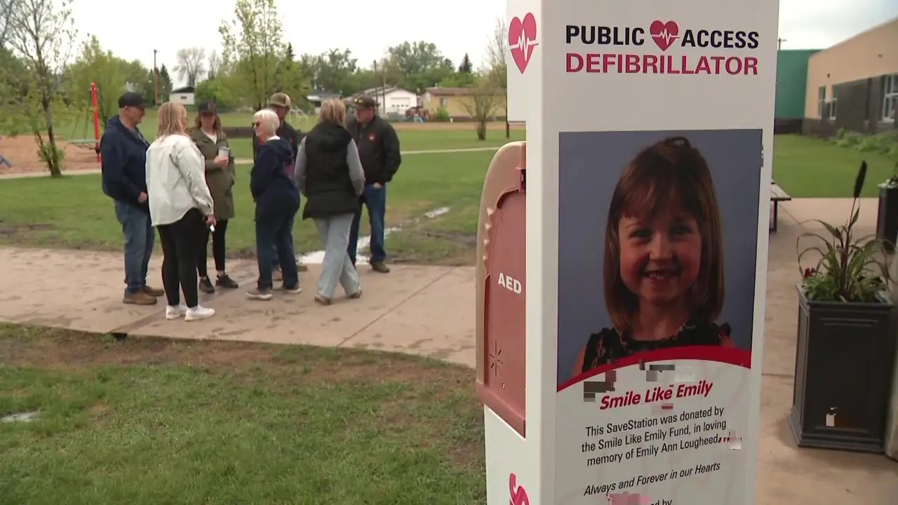 Rural Alberta Community Installs Life-Saving Defibrillators in Memory of Seven-Year-Old Emily